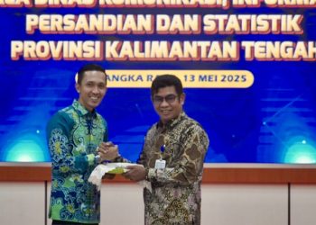 Sertijab Kepala Diskominfosantik Kalteng, Agus Siswadi Serahkan Tugas ke Rangga Lesmana