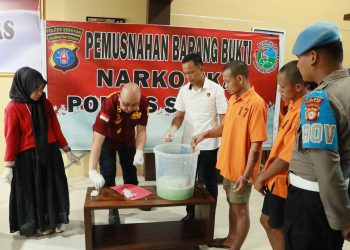 Polres Seruyan Musnahkan 49,78 Gram Sabu Hasil Dua Kasus Narkotika