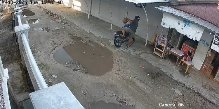 Aksi Pencurian Tabung Gas 3 Kg Terekam CCTV di Warung Gorengan Palangka Raya