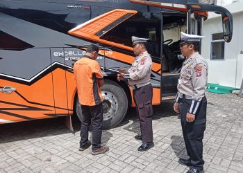 Jelang Libur Panjang, Satlantas Polresta Palangka Raya Periksa Kelayakan Armada Angkutan Umum
