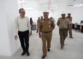 Disnakertrans Kalteng Tinjau K3 di Proyek Duta Mall