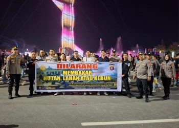 Polda Kalteng Sosialisasikan Larangan Membakar Hutan dan Lahan di Tempat keramaian