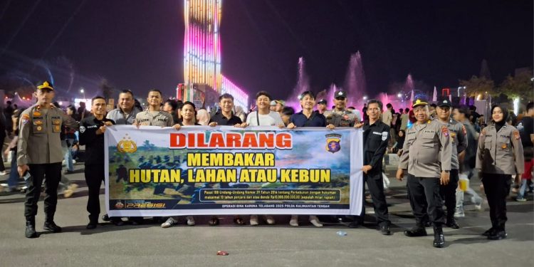 Polda Kalteng Sosialisasikan Larangan Membakar Hutan dan Lahan di Tempat keramaian