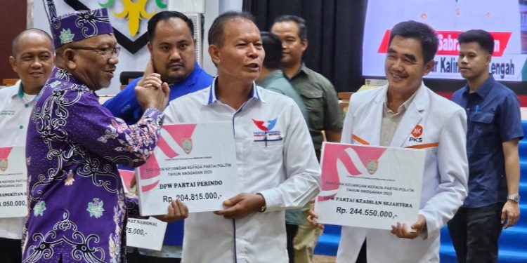 Pemprov Kalteng Salurkan Rp6,36 Miliar untuk 9 Parpol di DPRD