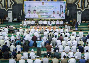 Peringatan Maulid Nabi di Masjid Raya Darussalam, Wagub H. Edy Pratowo Tekankan Pentingnya Ukhuwah