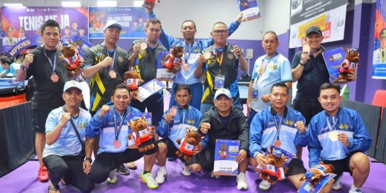 Tim Tenis Meja Kalteng Sumbang Dua Perunggu di PORNAS Korpri XVII 2025