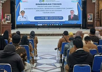 142 Peserta Ikuti Bimtek Proktor dan Teknisi ANBK SD 2025 Digelar di Balai Antang