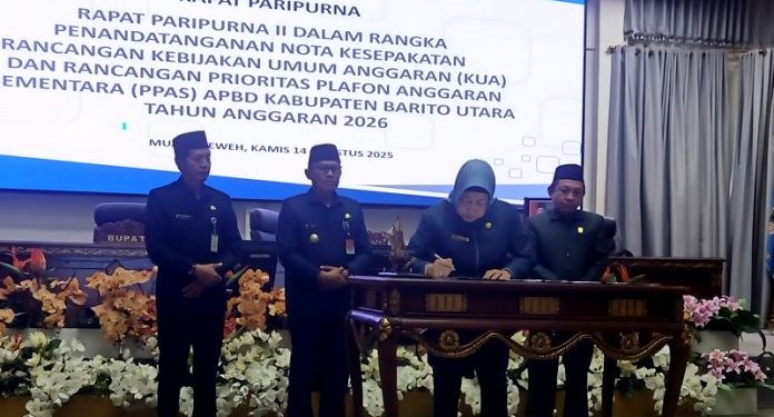 KUA-PPAS APBD 2026 Diteken DPRD dan Pemkab Barito Utara