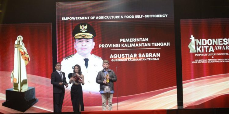 Gubernur Kalteng Agustiar Sabran Raih Penghargaan Nasional atas Komitmen Perkuat Ketahanan Pangan