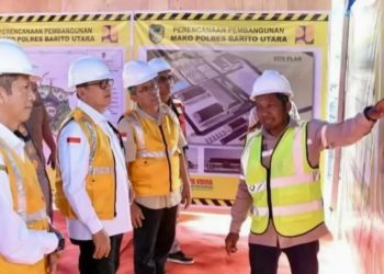 Pj Bupati Resmikan Pemancangan Perdana Mako Polres Barito Utara