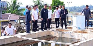 Sidak PDAM Muara Teweh, Bupati Shalahuddin Cek Langsung Kualitas dan pH Air