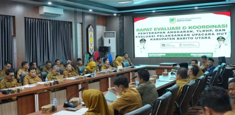 Bupati Barito Utara Pimpin Rakor Percepatan Serapan Anggaran dan Penyelesaian TLRHP