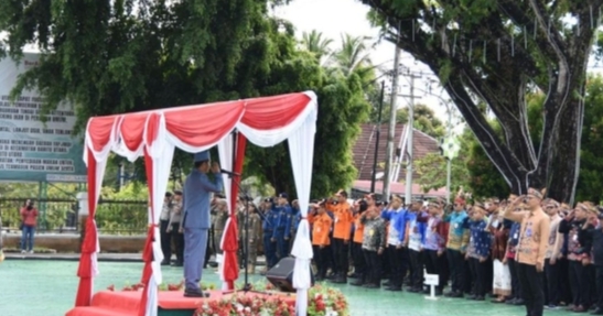 Sekretaris Daerah Barito Utara, Muhlis, pimpin upacara Peringatan Hari Jadi ke-69 Provinsi Kalimantan Tengah