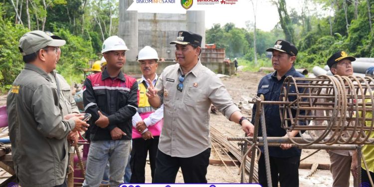 Bupati Barito Utara Tinjau Dua Jembatan di Montallat