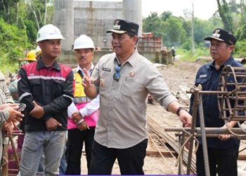 Bupati Barito Utara Tinjau Dua Jembatan di Montallat