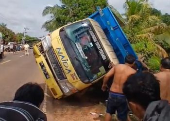 Tragedi di Jalan Tjilik Riwut Kotim, Ibu dan Anak Meregang Nyawa Tertimpa Truk